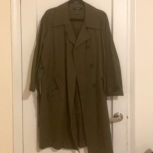 Dark green trench coat